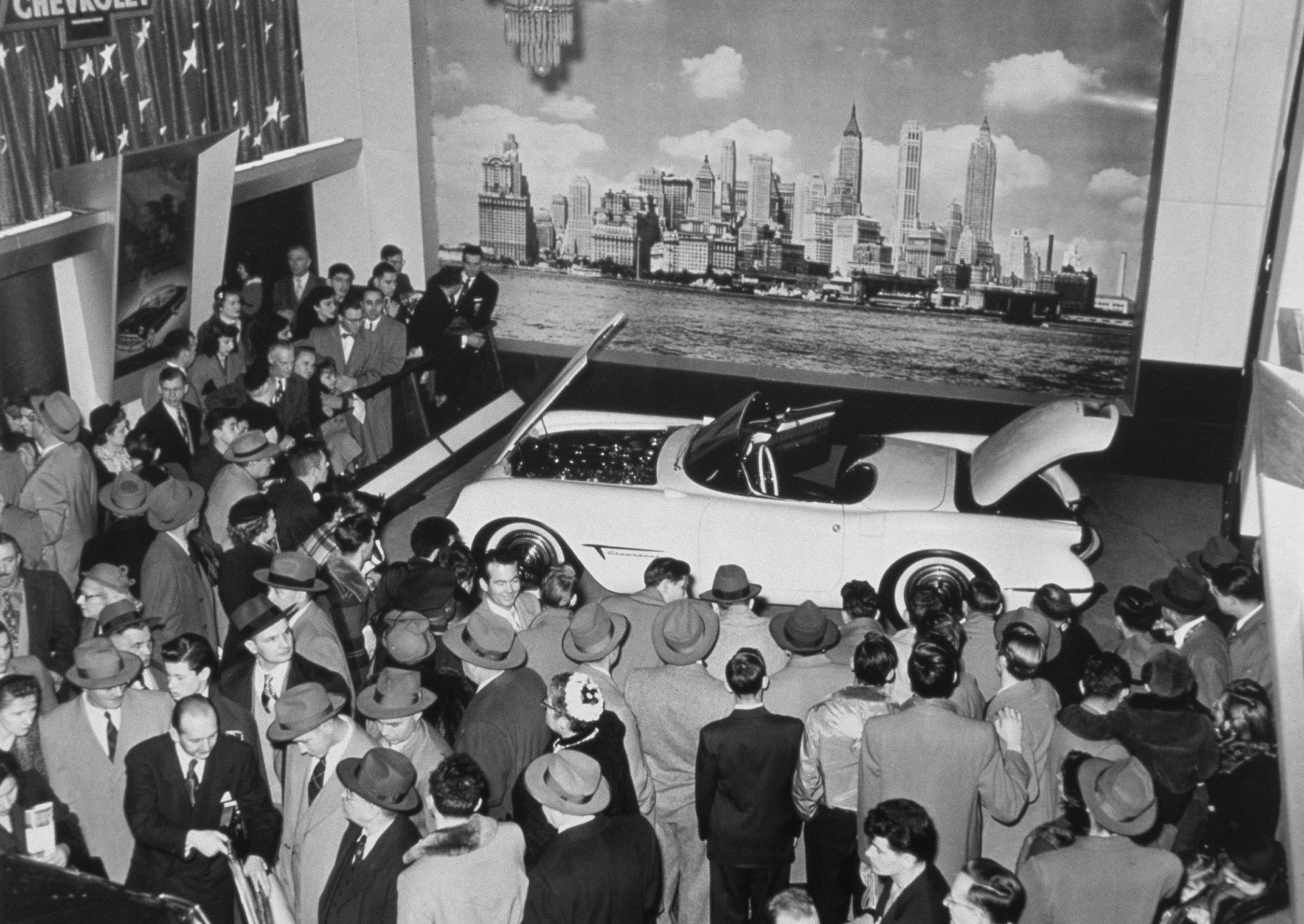 Chevrolet Corvette displayed at the GM Motorama Show Car. 1953.
